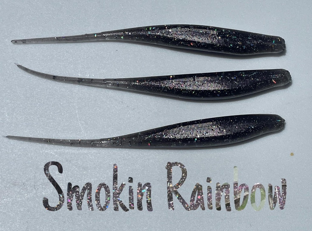 Smokin Rainbow 4" MC Straight Tail Shad