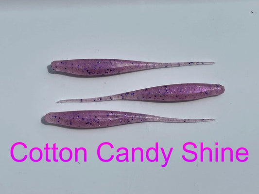 Cotton Candy Shine 4" MC Straight Tail Shad