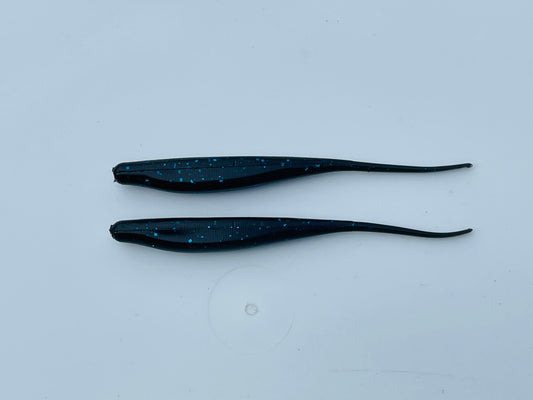 Black and Blue 4" MC Straight Tail Shad