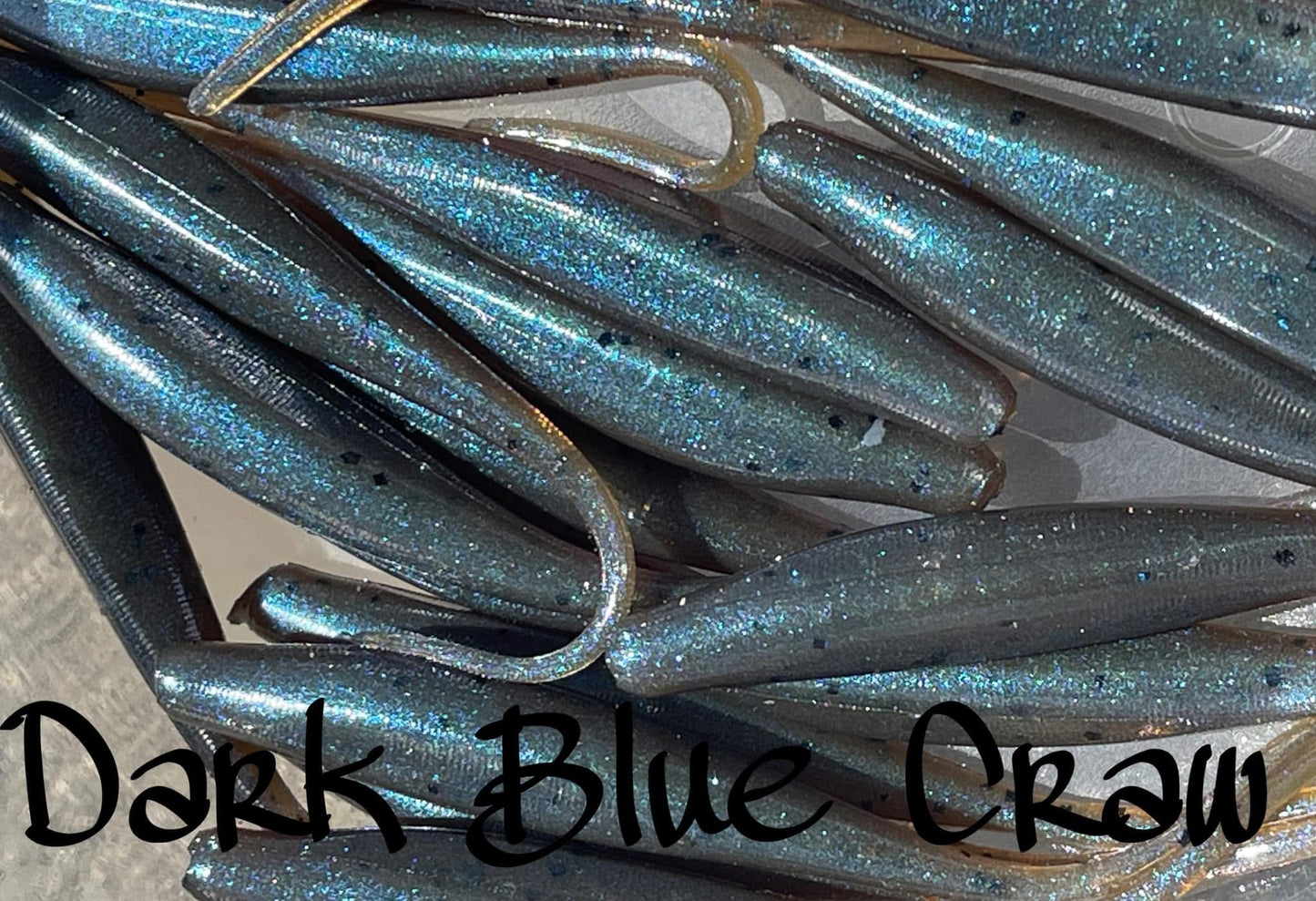 Dark Blue Craw 4" MC Straight Tail Shad